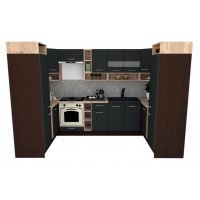 Bucatarie de Colt COSSY NEW 170-320-170, Wenge / Decor 0164